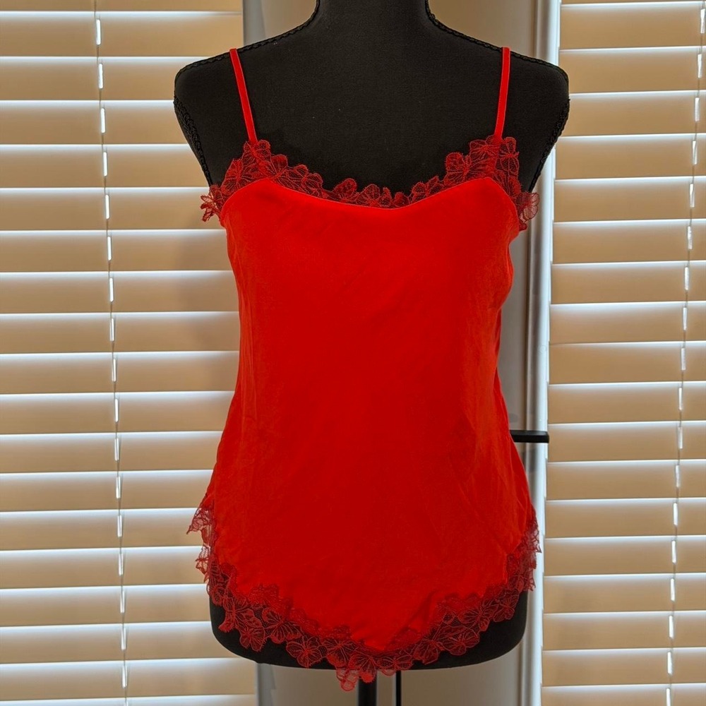 Free People Intimately Sunset Lover Cami in High Risk Red Size S NWOT